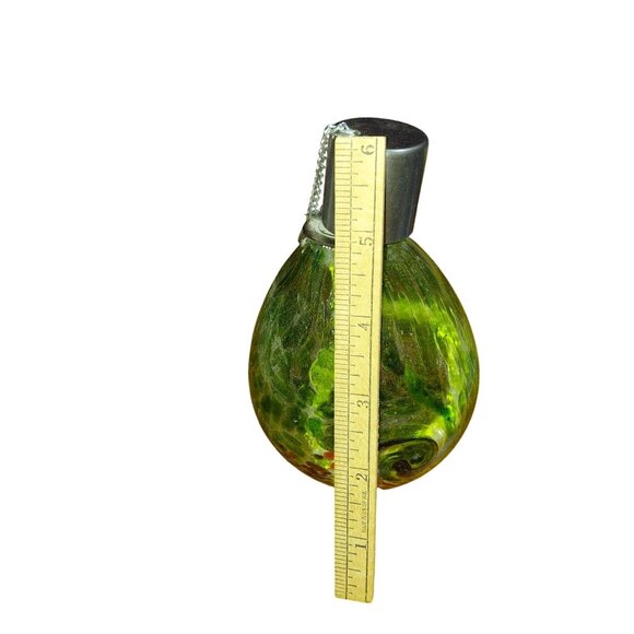 Blown glass oil lamp unused new wick - Picture 5 of 5